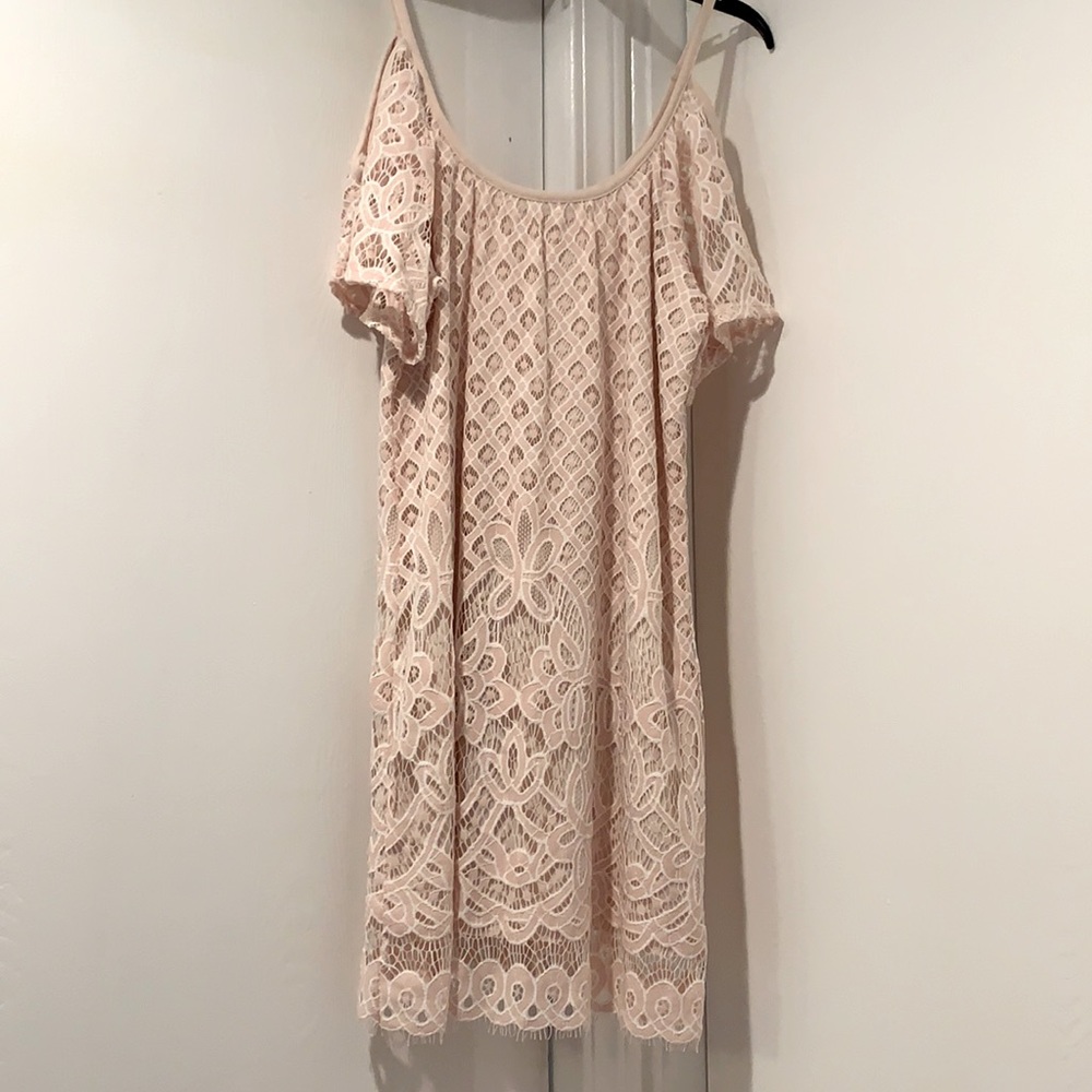 Salmon/ peach color dress size small